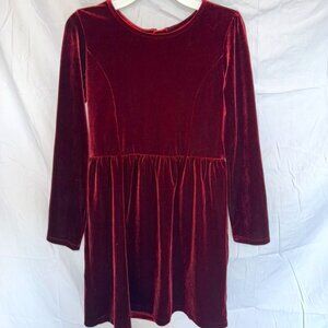 Christmas red velour dress girls 10